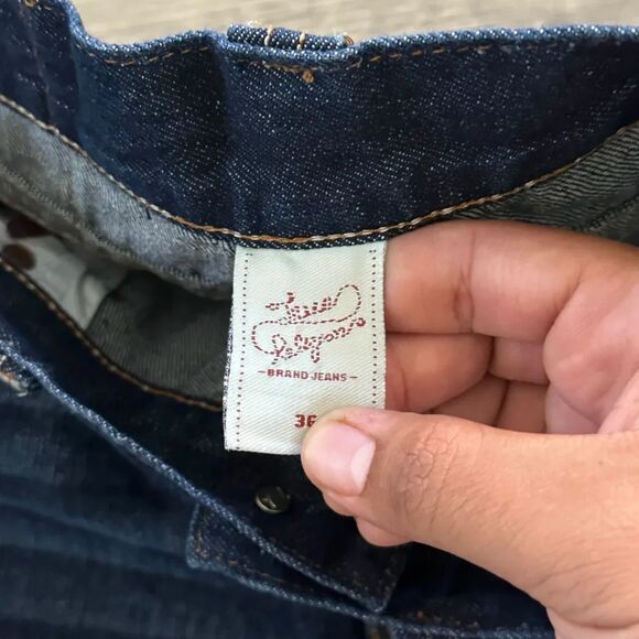 Vintage True Religion Joey Super T Jean Shorts Double Stitching Size 36X14 - Picture 5 of 7